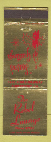 Matchbook Cover - Rebel Lounge Shreveport LA Christmas
