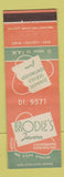 Matchbook Cover - Brodie's Tavern Cleveland OH