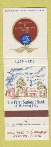 Matchbook Cover - First National Bank Midwest City OK