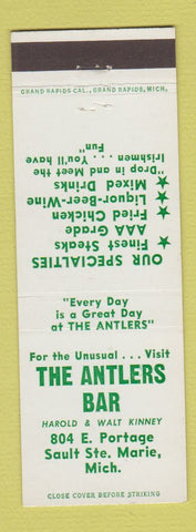 Matchbook Cover - Antlers Bar Sault Ste Marie MI