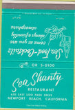 Matchbook Cover - Sea Shanty Restaurant Newport Beach CA 40 Strike