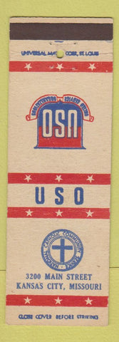 Matchbook Cover - USO Club Kansas City MO