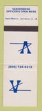Matchbook Cover - Vandenberg Officer's Open Mess CA