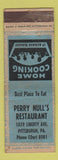 Matchbook Cover - Perry Null's Restaurant Pittsburgh PA WEAR