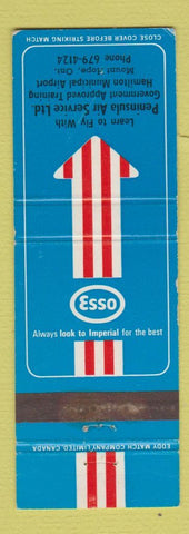 Matchbook Cover - Esso oil gas Peninsula Air Service Mount Hope ON WEAR