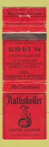 Matchbook Cover - Rathskeller Restaurant Kitchener ON WEAR