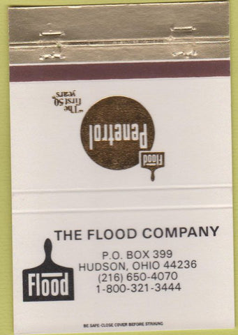 Matchbook Cover - The Flood Co Hudson OH 40 Strike