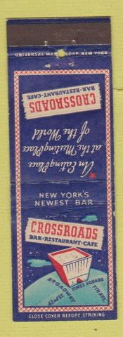 Matchbook Cover - Crossroads Bar Restaurant Cafe New York City