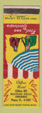 Matchbook Cover - Clifton Hotel Niagara Falls ON