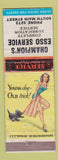 Matchbook Cover - Champion's Esso oil gas pinup WORN