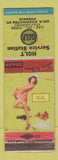 Matchbook Cover - Holt Gulf oil gas Phoenix AZ pinup