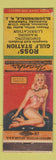 Matchbook Cover - Ross' Gulf oil gas Bloomingdale NJ pinup WEAR