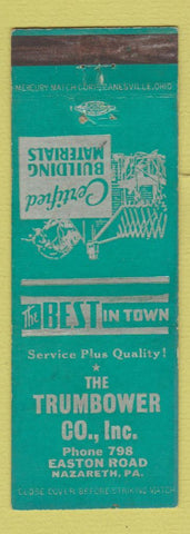 Matchbook Cover - Trumbower Lumber Nazareth PA