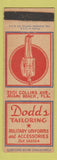 Matchbook Cover - Dodd's Tailoring Military Uniforms Miami Beach FL WEAR