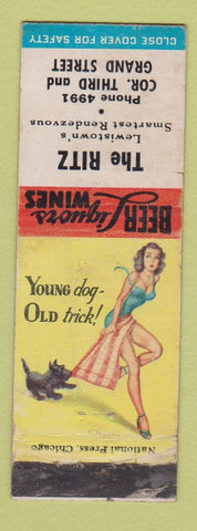 Matchbook Cover - Ritz Lewistown PA pinup WEAR