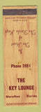 Matchbook Cover - Key Lounge Marathon FL