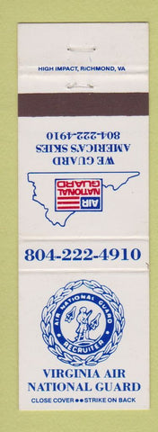 Matchbook Cover - National Guard Recruiting Virginia Air National Guard VA