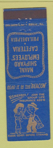 Matchbook Cover - Naval Shipyard Employees' Cafeteria Philadelphia PA