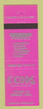 Matchbook Cover - Capps Decorating Center Fremont NE flooring