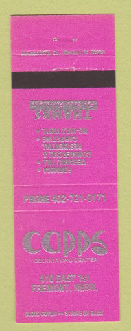 Matchbook Cover - Capps Decorating Center Fremont NE flooring