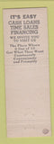 Matchbook Cover - General Finance Company Knoxville TX
