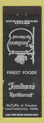Matchbook Cover - Tomlinson's Restaurant Chattanooga TN WEAR