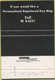 Matchbook Cover - Newcomer's  Key Rings? 40 Strike