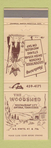 Matchbook Cover - Woodshed Restaurant Smyrna TN