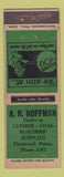 Matchbook Cover - AR Hoffman Lumber Coal Fleetwood PA