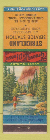 Matchbook Cover - Strickland Service oil gas Chattanooga TN