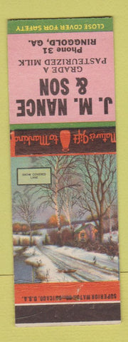 Matchbook Cover - JM Nance Son Milk Ringgold GA low phone #