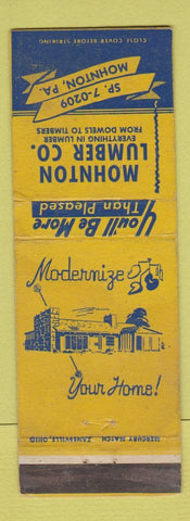 Matchbook Cover - Mohnton Lumber PA WEAR