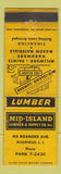 Matchbook Cover - Mid Island Lumber Riverhead LI NY WORN