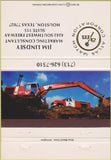 Matchbook Cover - Jim Lindsey Atlas Match Houston TX Koehring tractors 40 Strike