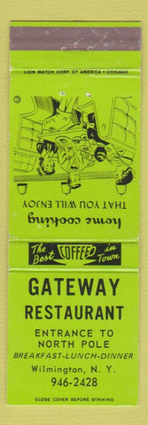 Matchbook Cover - Gateway Restaurant Wilmington NY