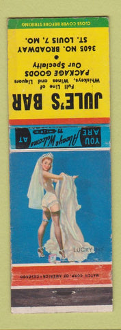 Matchbook Cover - Jule's Bar St Louis MO pinup WEAR