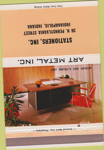 Matchbook Cover - Art Metal office Furniture Indianapolis IN 40 Strike