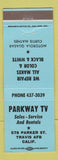 Matchbook Cover - Parkway TV Travis Air Force Base CA