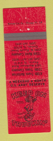 Matchbook Cover - US Army Reserve Recruiting Peoria Canton IL