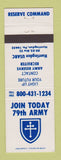 Matchbook Cover - Army Reserve Recruiting Huntindon PA 79th Army