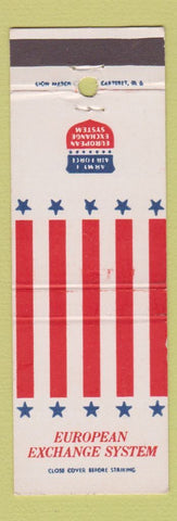 Matchbook Cover - Army Air Force European Exchange System WEAR
