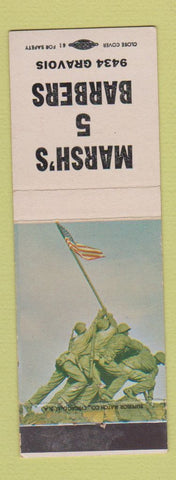 Matchbook Cover - Marsh's 5 Barbers St Louis? MO