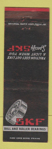 Matchbook Cover - SKF Ball Roller Bearings