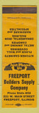 Matchbook Cover - Freeport Building Supply lumber Freeport IL WEAR
