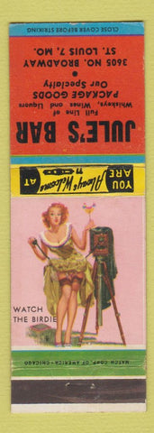 Matchbook Cover - Jule's Bar St Louis MO pinup