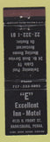 Matchbook Cover - E Excellent Inn Motel Harrisburg PA