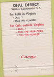 Matchbook Cover - C and P Telephone Co of Virginia VA Bell 40 Strike