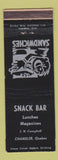 Matchbook Cover - Snack Bar Chandler QC