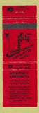 Matchbook Cover - Golden Gate Beach Motel Plattsburgh KY RED