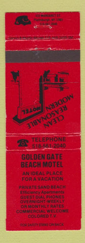 Matchbook Cover - Golden Gate Beach Motel Plattsburgh KY RED